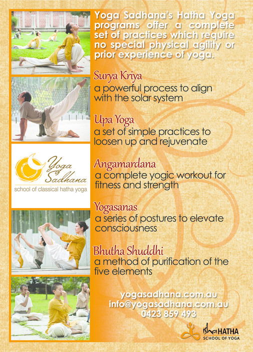 Yoga Sadhana Australia Pic 2 - Practice Descriptions