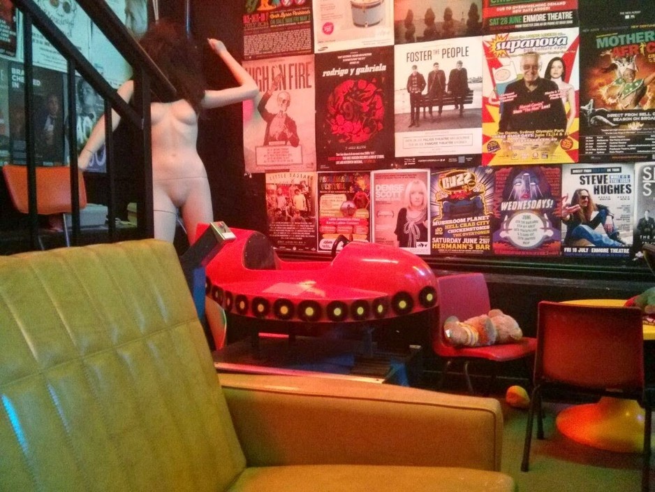 Drugstore Summer Hill Pic 1 - Confuddled kitsch Dive bar meets cafe The plane ride works great for kids Cant explain the mannequin with weird hairdo