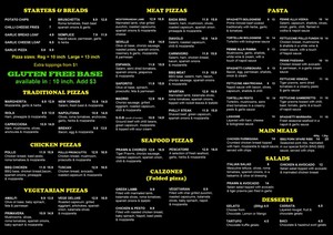 Bada Bing Pizza, Pasta & Ribs Pic 2 - Our Menu