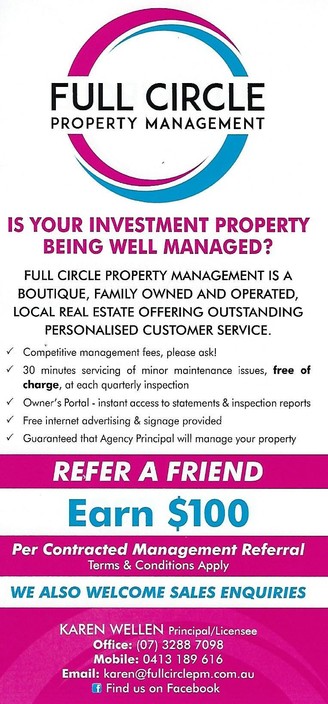 Full Circle Property Management Pic 1 - REFER A FRIEND TO EARN YOURSELF 100