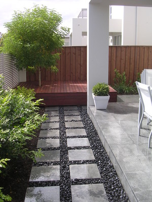 Bloom Landscapes Pic 5 - Bella Vista courtyard paving decking planting irrigation lighting