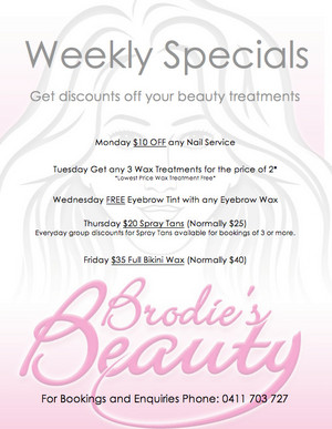 Brodie's Beauty Pic 3 - Weekly Beauty Specials