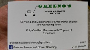 Greeno's Mower and Blower Servicing Pic 3