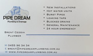 Pipe Dream Plumbing and Drainage Pty Ltd Pic 3