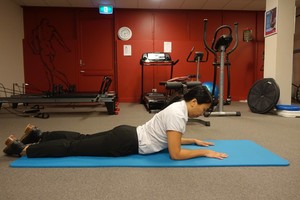 Back in Motion Pic 4 - Katy demonstrating Pilates Class