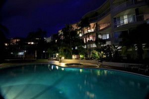 Noosa Hill Resort Pic 2 - Pool at night