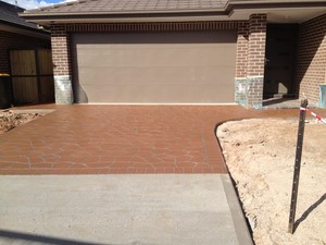 Concrete Driveways Sydney Pic 5 - Stencilcrete driveway The Ponds Western Sydney