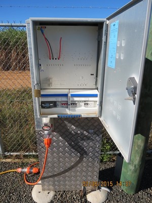 Highforce Pic 2 - Custom made freestanding meter panel with generator inlet