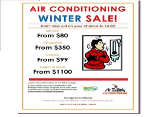 Air Supply Air Conditioning Pic 2 - Winter Sale Now On