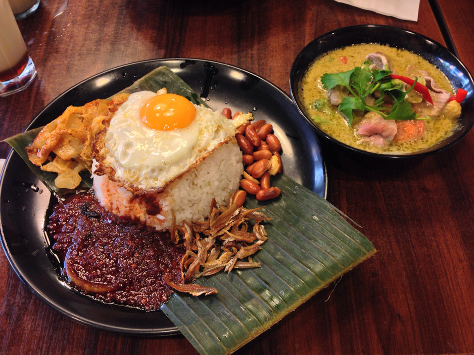 Little Coconut House Pic 1 - Nasi lemak with beef green curry