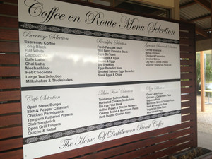 Coffee En Route Pic 3 - Menu board