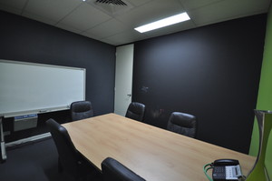 Canning Vale Serviced Offices Pic 2 - The Creative Space showing off its floor to room chalk board and optional white board