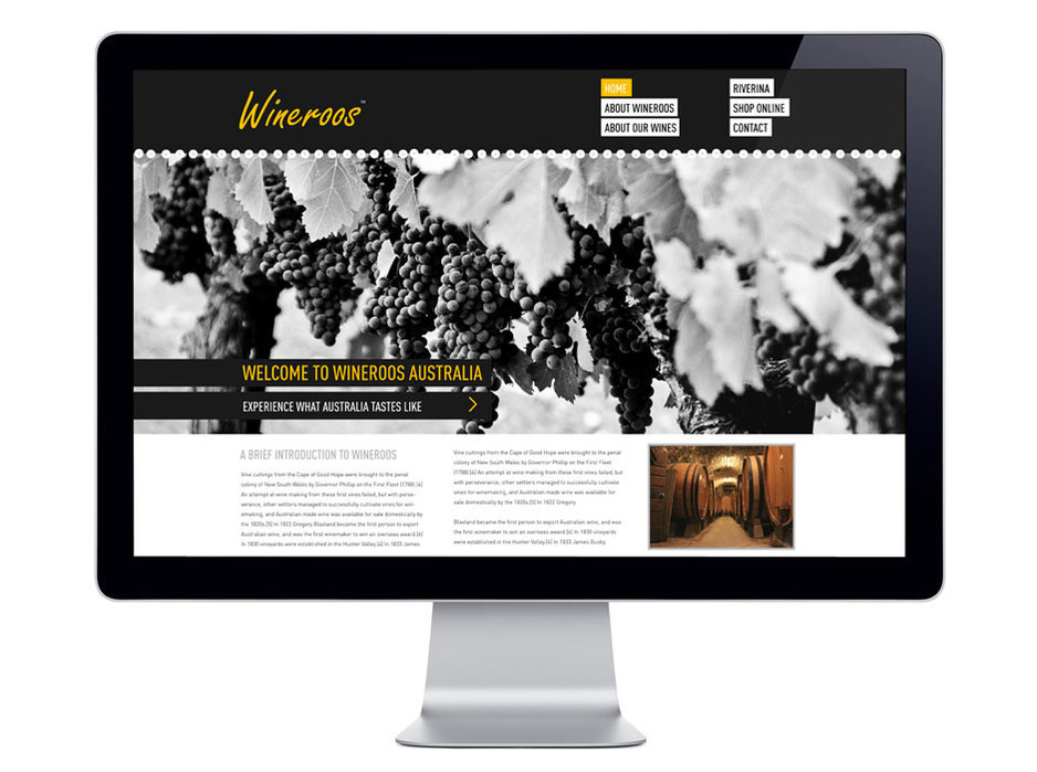 Northern Beaches Websites Pic 1 - sample website design for wineroos online shop