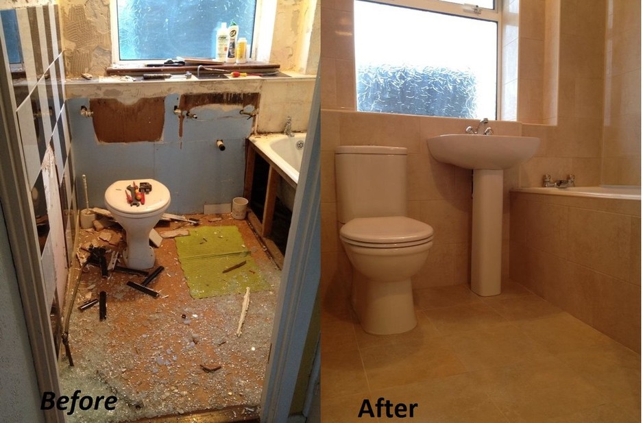 Sevelle Building Services Pic 1 - Bathroom Before and after