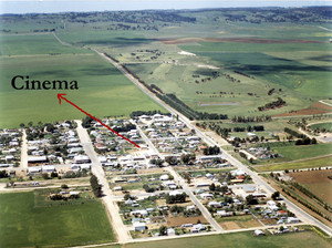 Blyth Cinema Pic 3 - Blyth from air showing location of Blyth Cinema