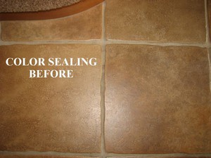 Parklane Tile & Grout Cleaning Pic 2 - colour before seal