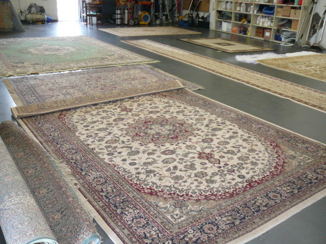 Atlas Chem-Dry Pic 1 - Getting ready for some specialist rug cleaning at our warehouse in Prospect Adelaide