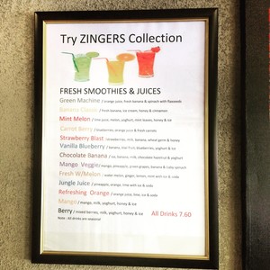 Cafe Zingers Pic 5 - Come in and try a Zingers collection of fresh drinks Smoothies and Fresh Fruit