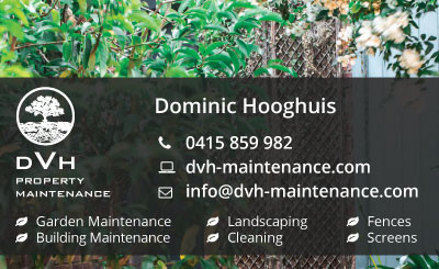 DVH PROPERTY MAINTENANCE Pic 1 - Business Card