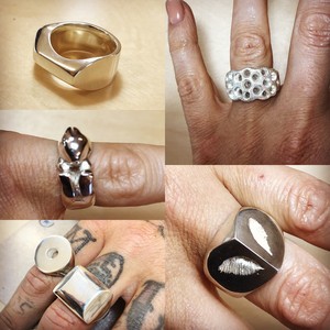 Pod Jewellery Pic 2 - Amazing Lost Wax Carved Rings created by students