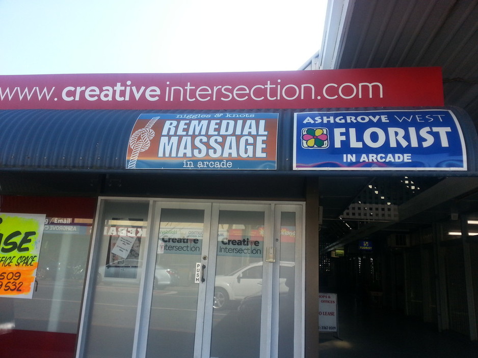 Matt Rees Signs Pic 1 - Matt created and installed all these signs on the awning of Sugarcane Arcade Ashgrove west