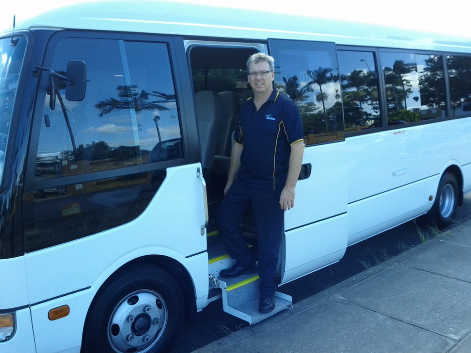 Stingray Minibus Pic 1 - Hydraulic step for easy access in 24 seater Minibus