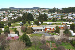 Somerset Beachside Cabin and Caravan Park Pic 2 - Lots of flat space and greenery at the park