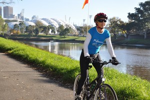 Melbourne By Bike Pic 3 - Riding along the Yarra River path