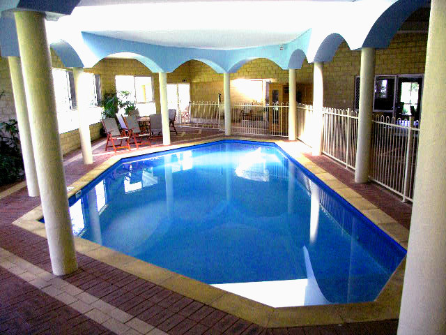 Inn The Tuarts Guest Lodge Pic 1 - Cool indoor pool with heated Jacuzzi sauna and BBQ area