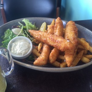 Roseberry Street Cafe Pic 2 - Fish and chips with salad