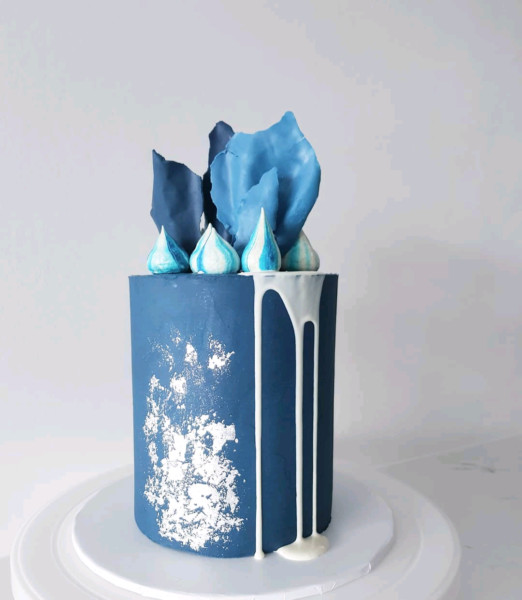 Beauticakes Pic 1 - Shades of blue choc mud cake