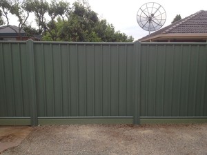 Fletchers Fencing Pic 2 - Genuine Lysaght Colorbond Fence installed in Mulgrave