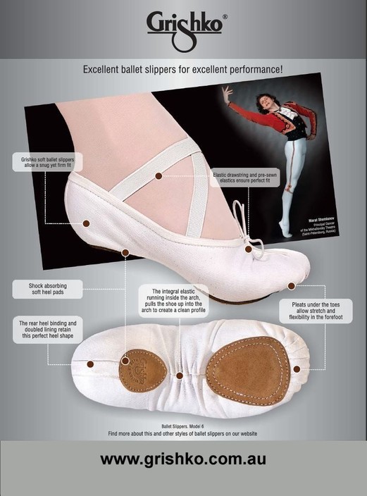 Grishko Pic 1 - Grishko Model 6 specifications Performance ballet pump