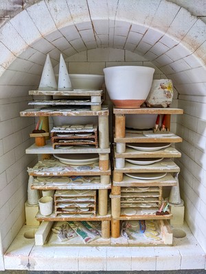 Centered Ceramics Pic 3 - The kiln is loaded and ready to fire