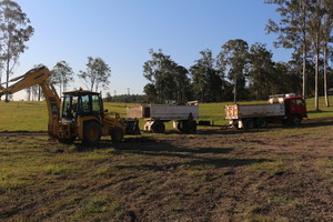 HURST BACKHOE AND SLASHER HIRE Pic 3 - Mitsubishi Tipper and Dog Trailer