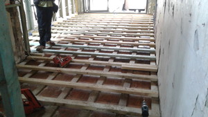 Elysee Building  Carpentry Pic 5 - leveling up the floor done for a renovation in Redfern