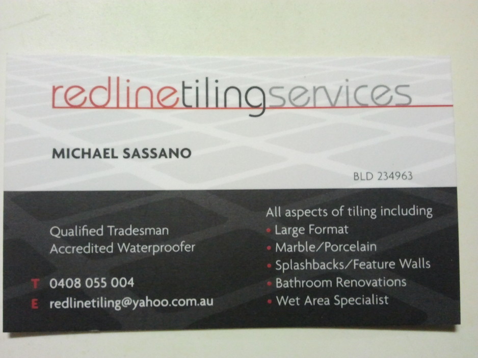 Redline tiling services Pic 2