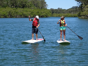 Byron Bay Eco Cruises & Kayaks Pic 4 - Try SUP Stand up Paddleboarding