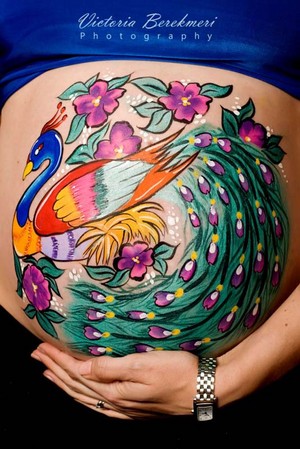 FizzBubble Face Painting Pic 5 - Painted Baby Belly