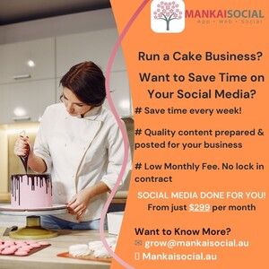 Mankai Social Pic 5 - Cake Decorator or Baker Looking to save time on your social media Unique content created for your business and posted every week