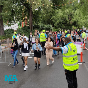 MA Services Group Pic 2 - MA Security Person handling crowd at Moomba Event