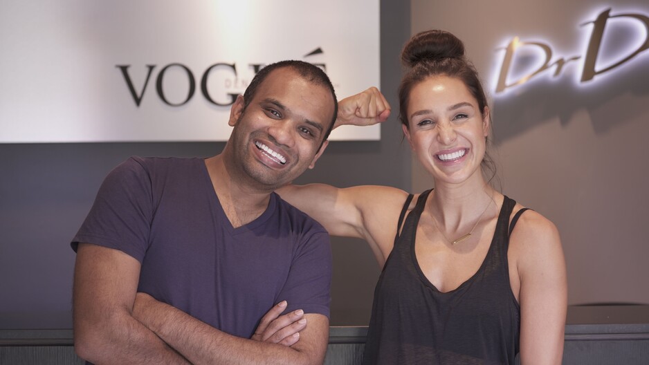 Vogue Dental Studios Pic 1 - Dr Dee with patient Kayla Itsines