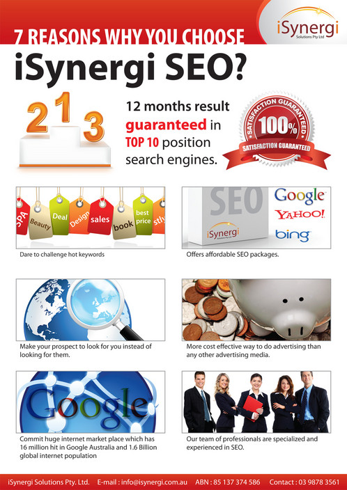 iSynergi Solutions Pty Ltd Pic 1 - 7 reasons why you choose iSynergi SEO