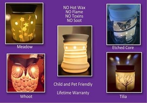 The Joy of Scent - Wickless Candles Pic 5 - The Warmers feature an LED light that looks amazing at night time and provides a soft ambient glow