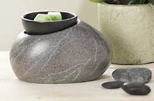 The Joy of Scent - Wickless Candles Pic 2 - The Zen rock element warmer combines sleek modern design with the soothing organic tones of nature