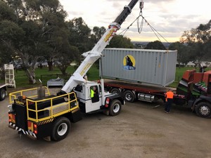 Liftrite Rigging & Crane Hire Pic 2 - Loading a container in Narre Warren North VIC