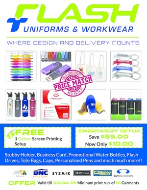 Flash Uniforms Pic 5 - Special Offers Perth Promotional products stubby holders pens usb flash drives coasters calendar business cards personalised bottle top openers