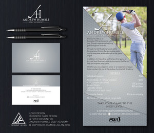 Jasmine Allan Pic 3 - A branding package for Andrew Humble Golf Academy a local Rockhampton business The client required a logo business card and brochure design