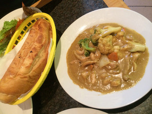 Saigon Cafe & Noodle Restaurant Pic 4 - Curry chicken and bread