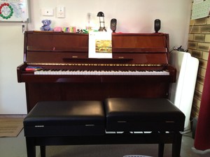 Jeanette's Piano Studio Pic 3 - Quality piano with a split adjustable padded bench